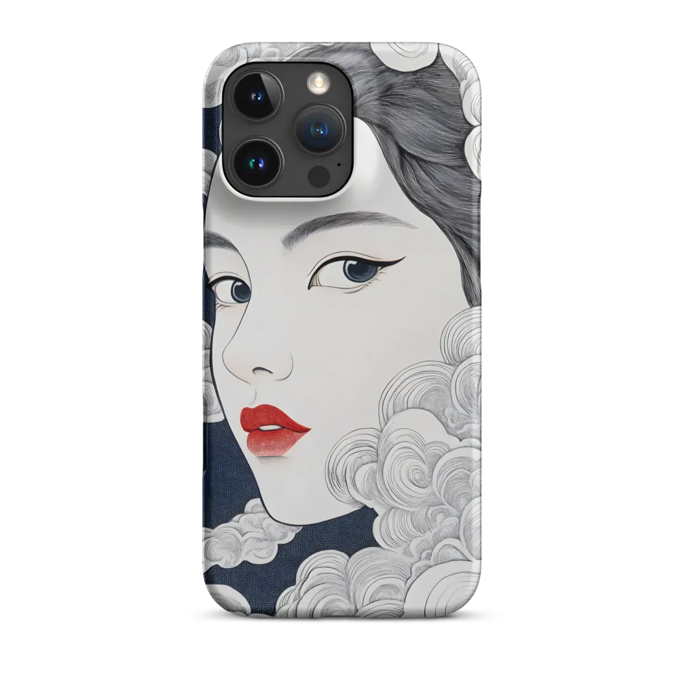 Contemporary Woman Portrait with Clouds | Phone Case