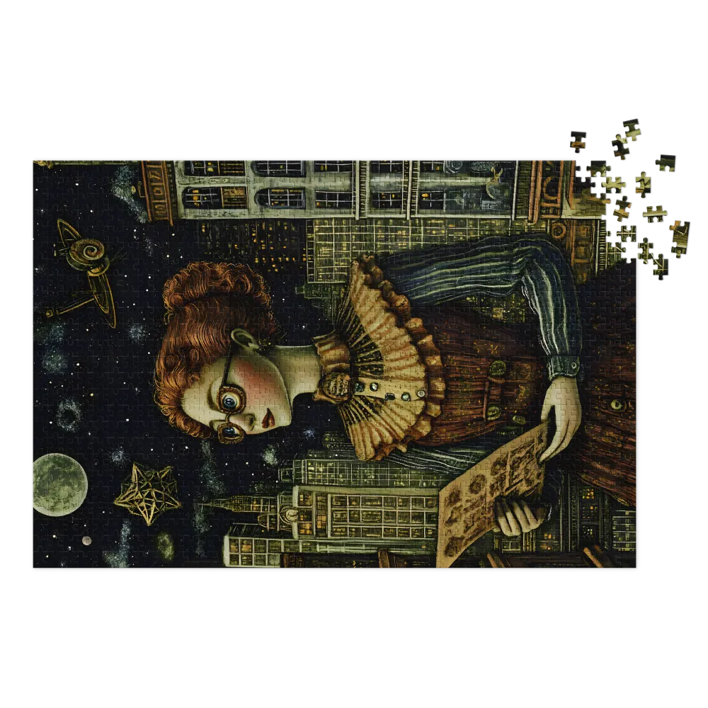 Celestial Cartographer 
 Jigsaw Puzzle in Tin Box