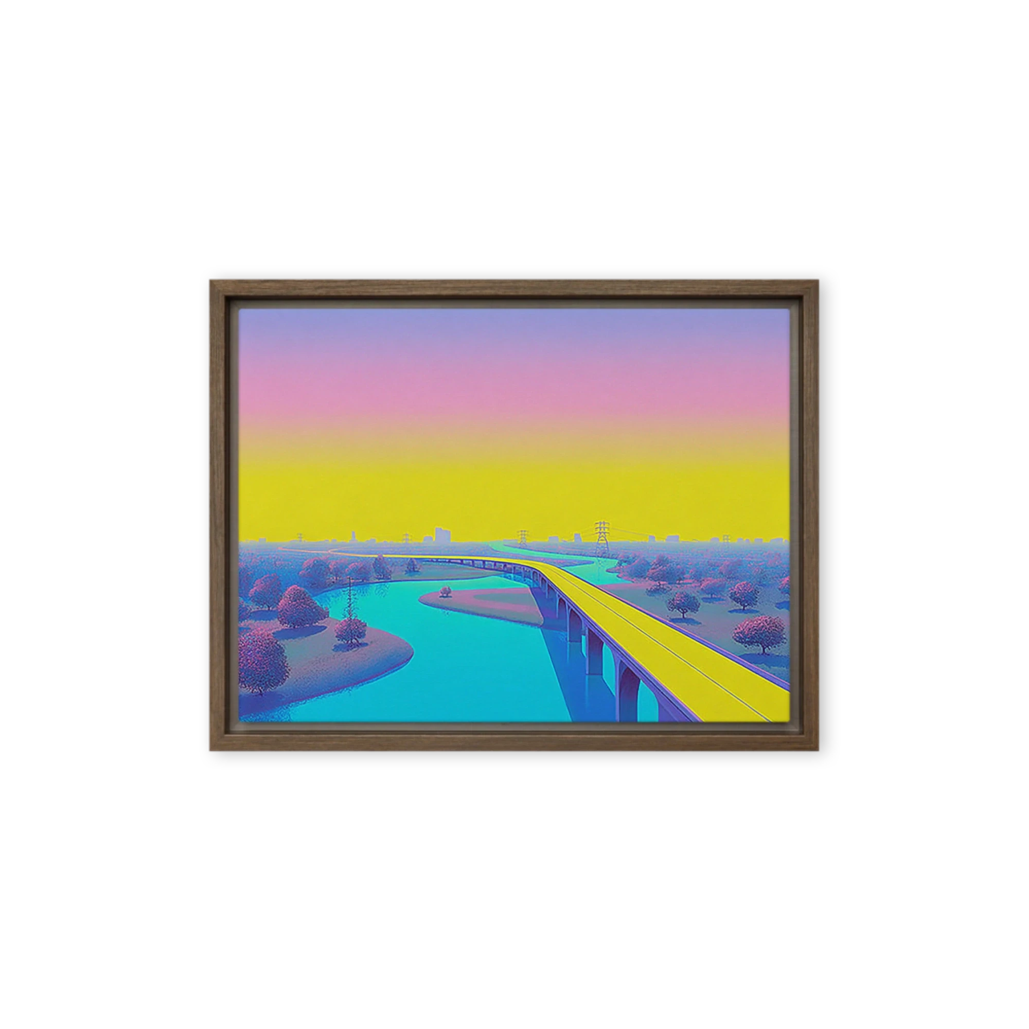 Sunset Highway Over River