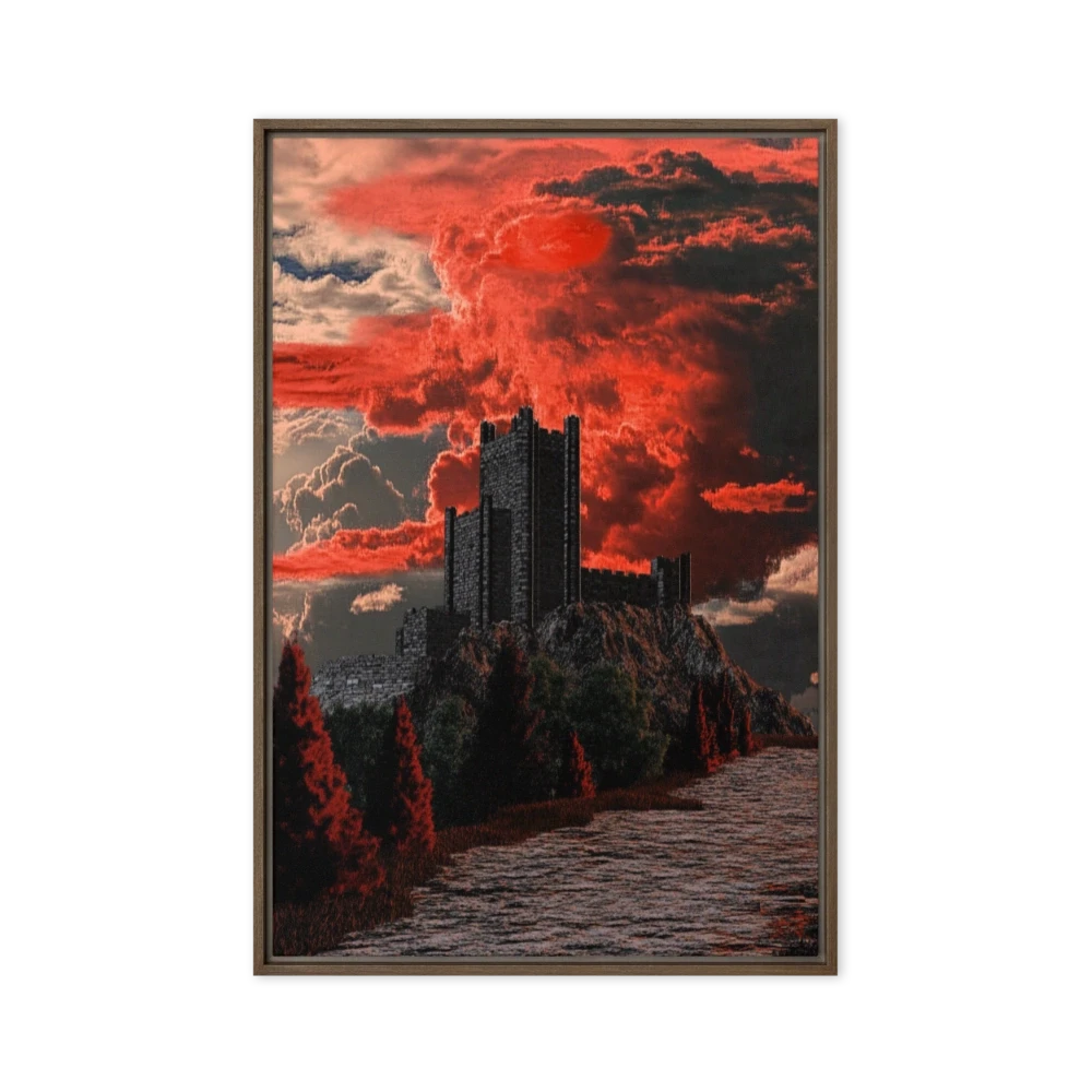 Castle in Dramatic Red Landscape