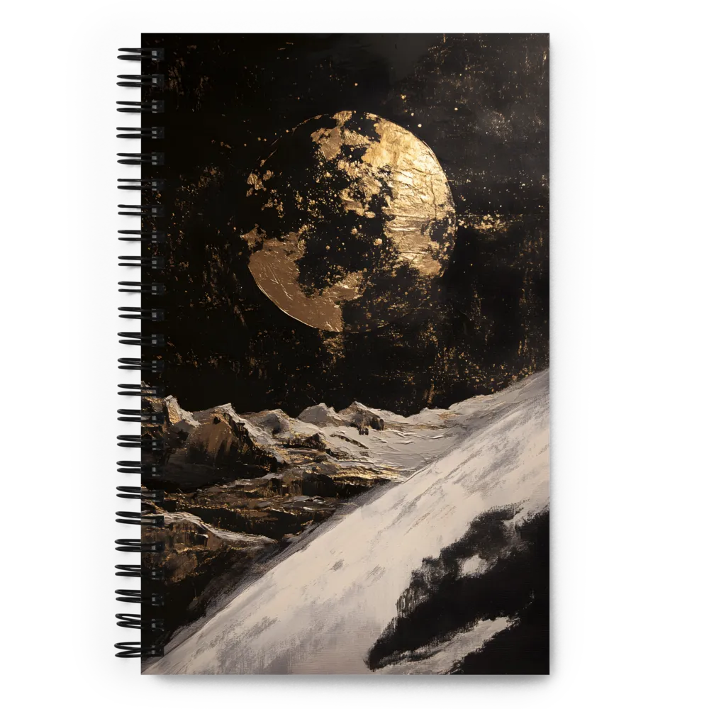 Lunar Gold Peaks 
 Spiral Notebook | 140 pages