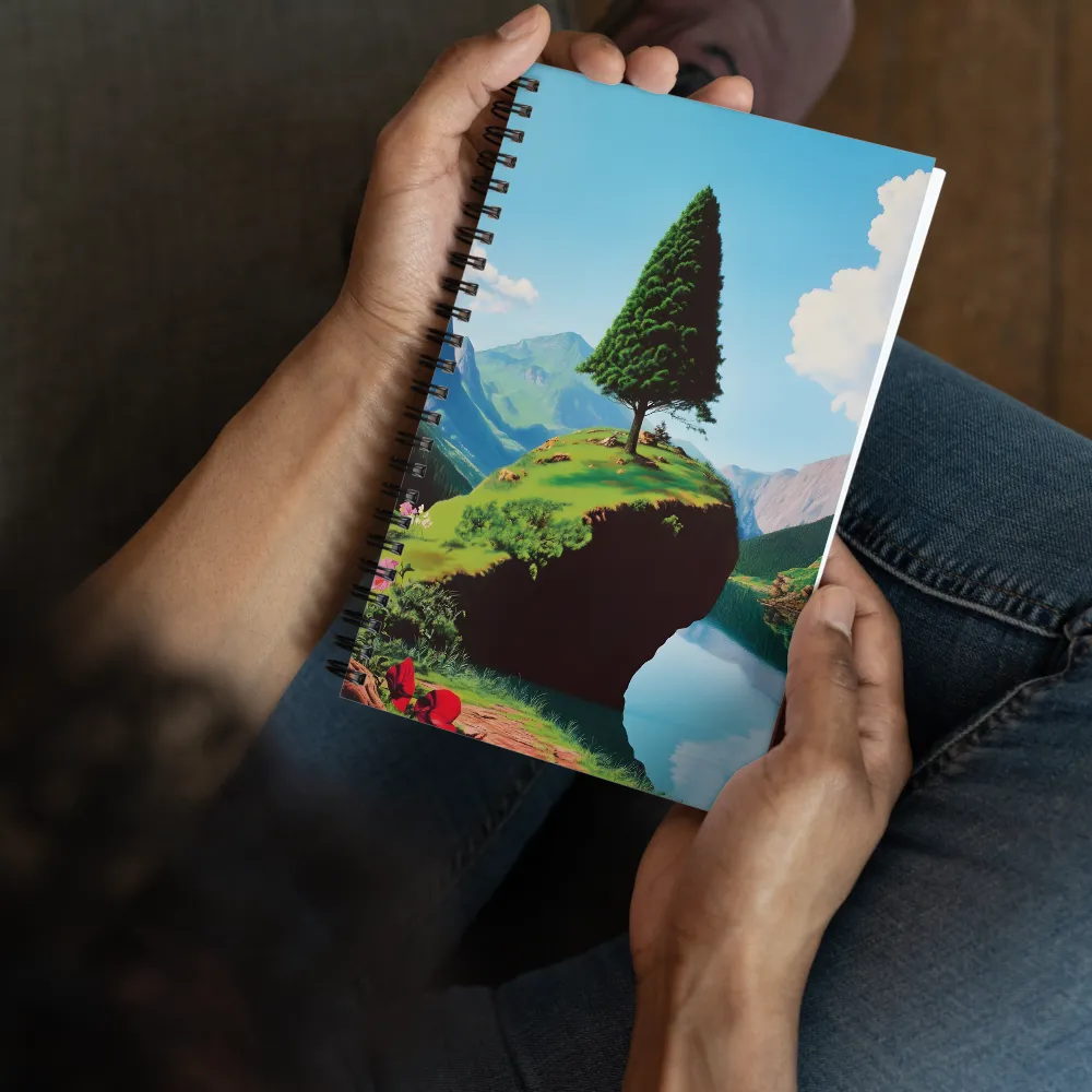 Solitary Tree on Cliff 
 Spiral Notebook | 140 pages