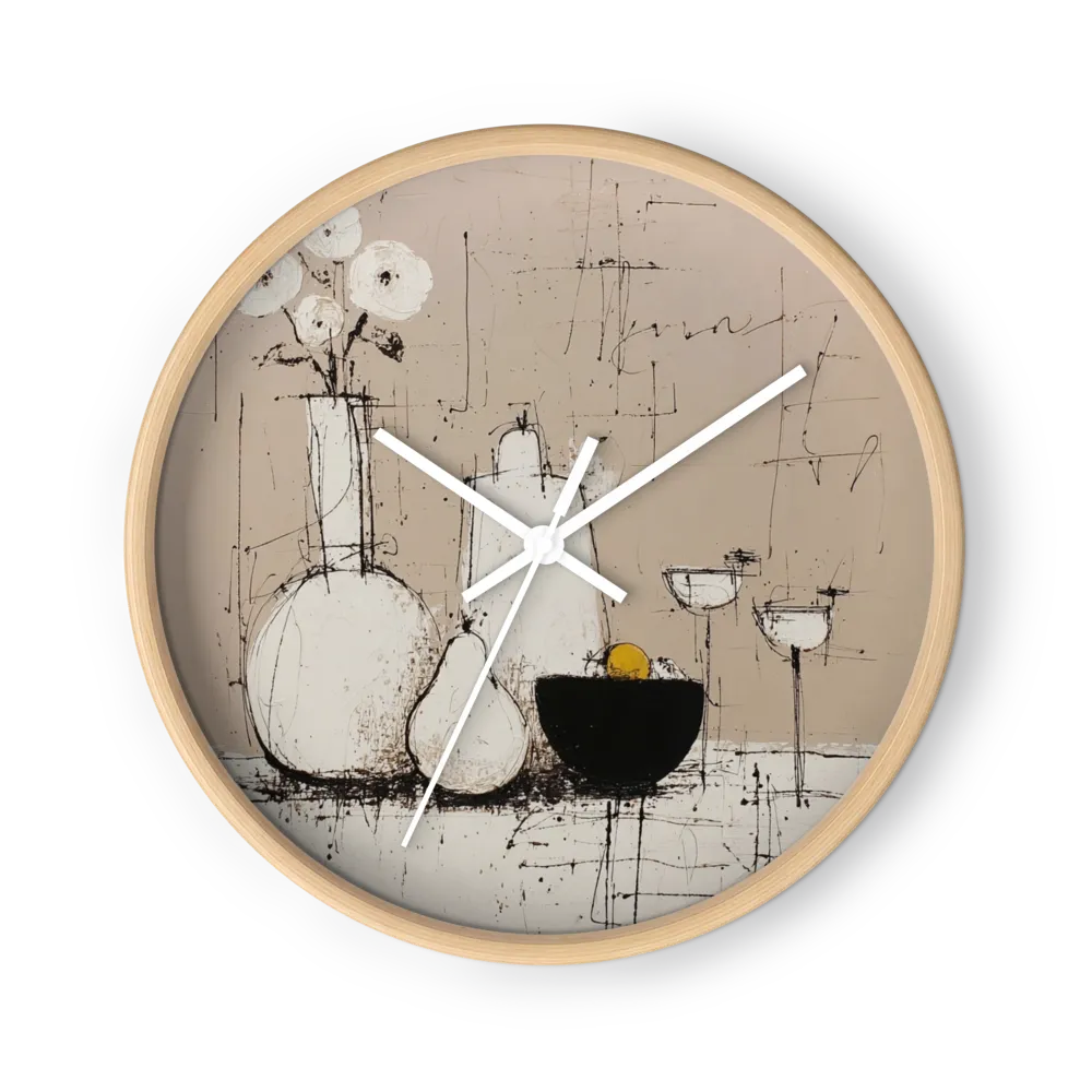 Harmony in Neutral Lines | Wall Clock