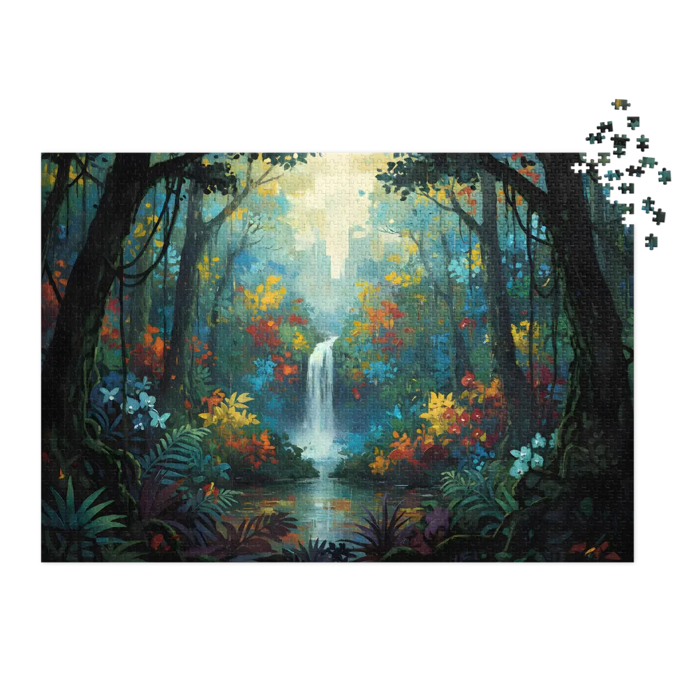 Enchanted Rainforest Waterfall | Jigsaw Puzzles