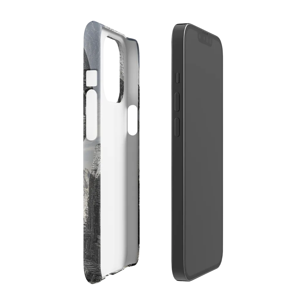 Futuristic Structure Above Rugged Landscape | Phone Case