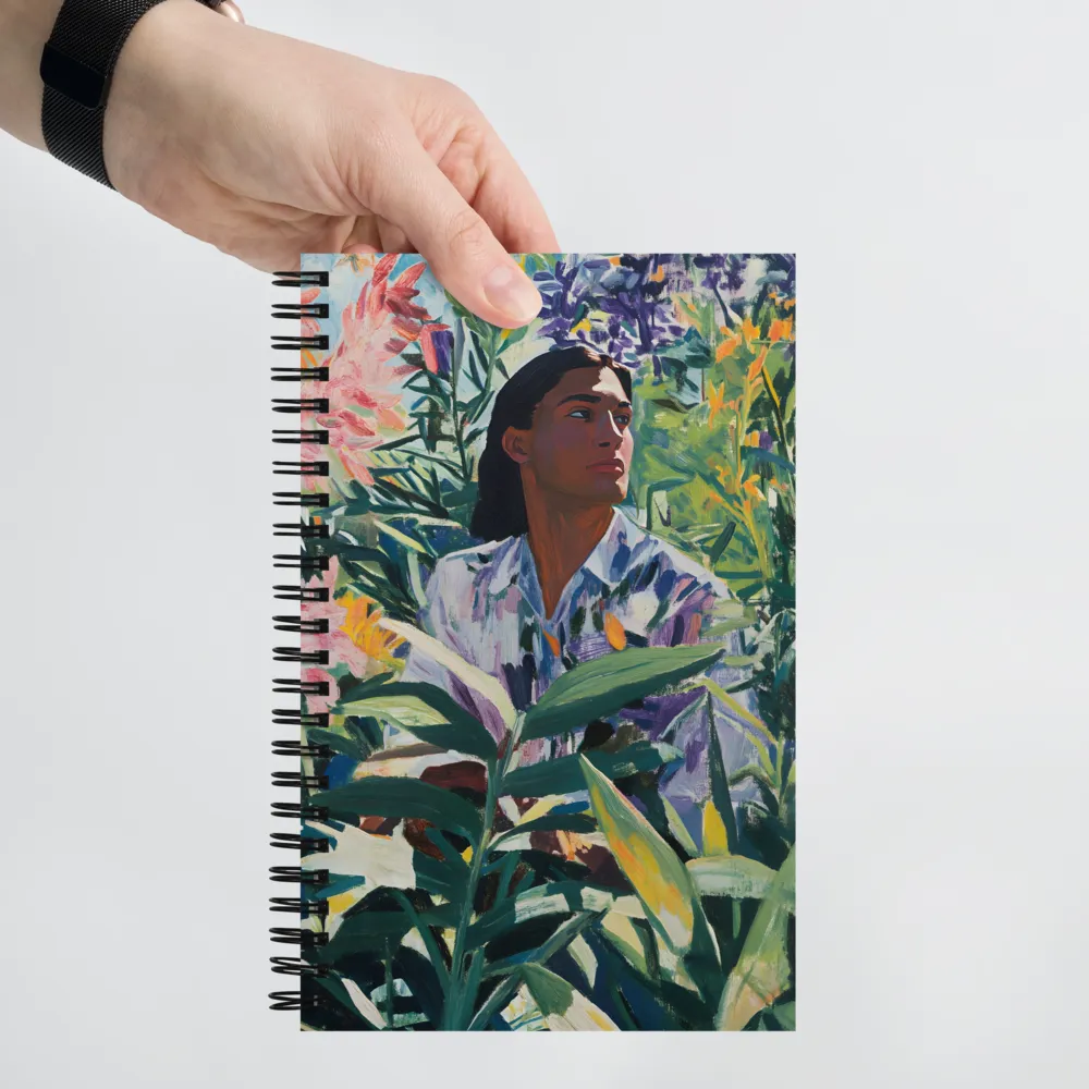 Serene Garden Portrait 
 Spiral Notebook | 140 pages