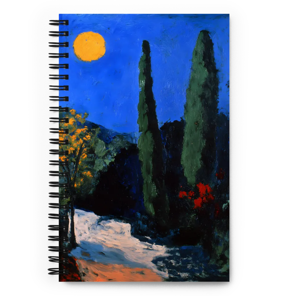 Cypress Moonlit Path 
 Spiral Notebook | 140 pages