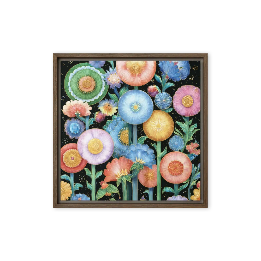 Gilded Whimsical Garden 
 Canvas | 6″x 6″