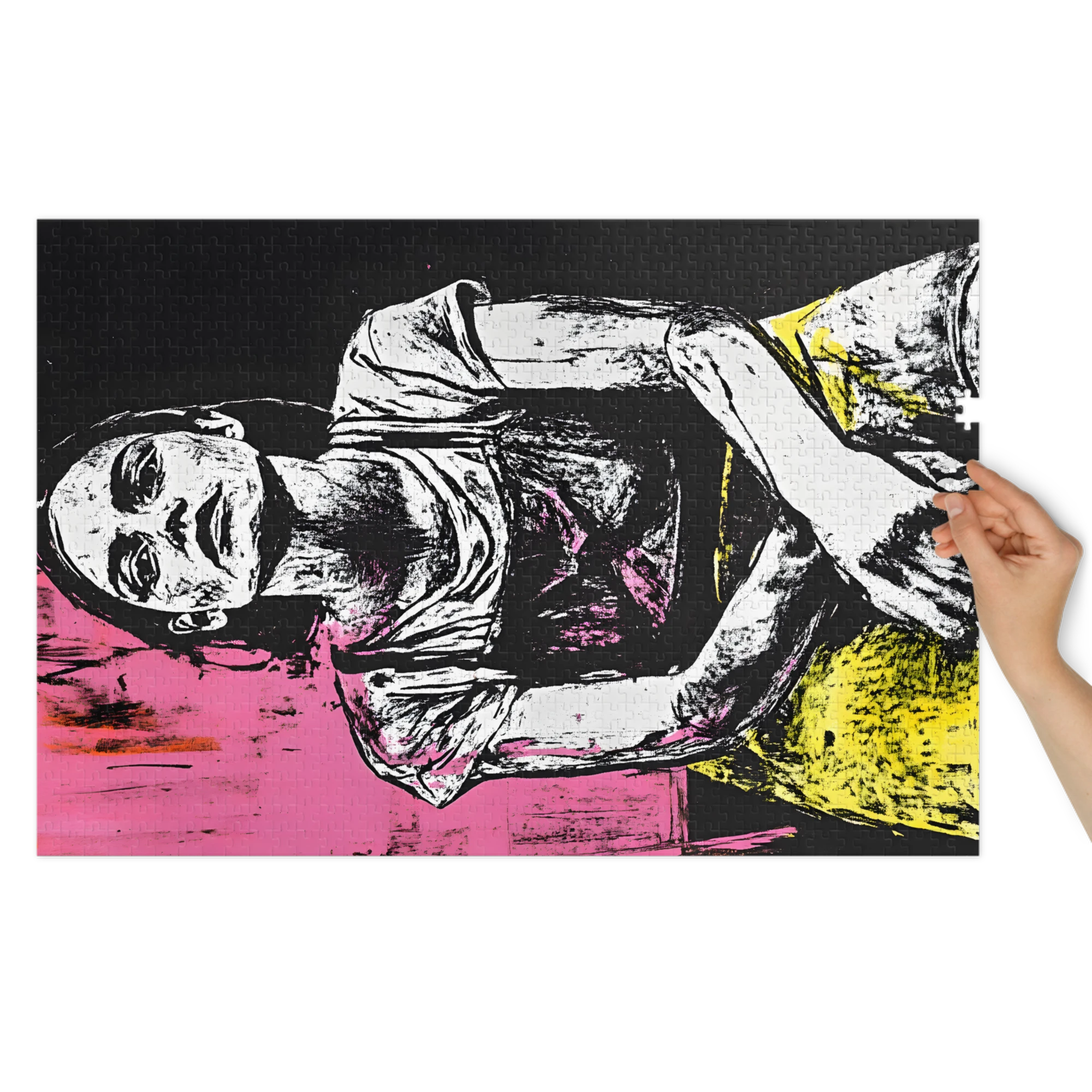 Seated Woman in Pink and Yellow | Jigsaw Puzzles