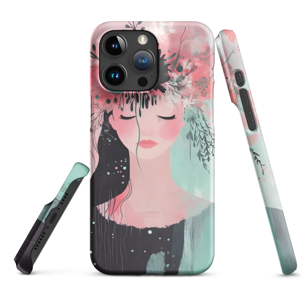 Portrait of Woman with Floral Crown | Phone Case