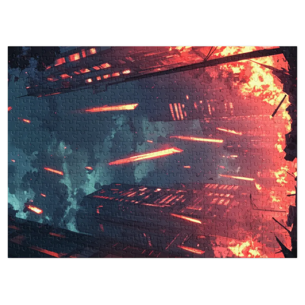 Rain of Fire 
 Jigsaw Puzzle in Tin Box