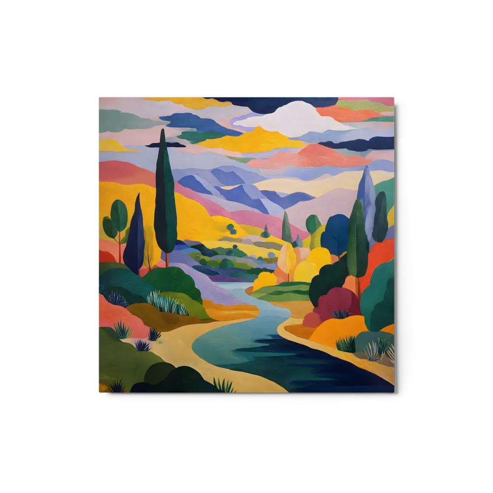 Vibrant River Landscape | Art Print