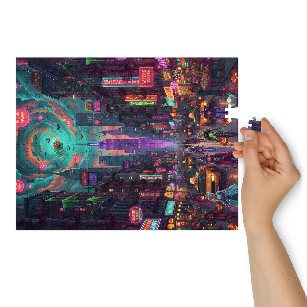 Neon Halloween Parade | Jigsaw Puzzles
