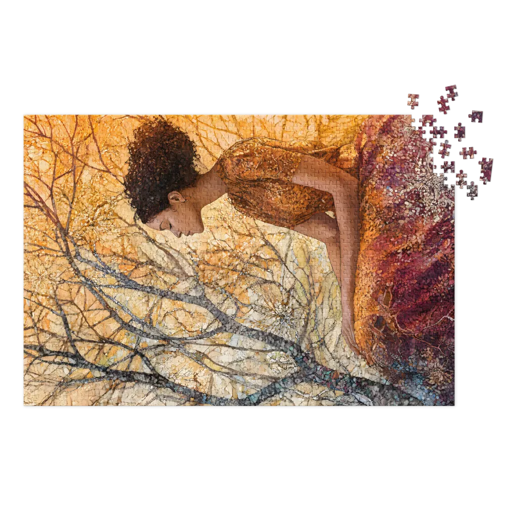 Serene Portrait of a Woman in Nature