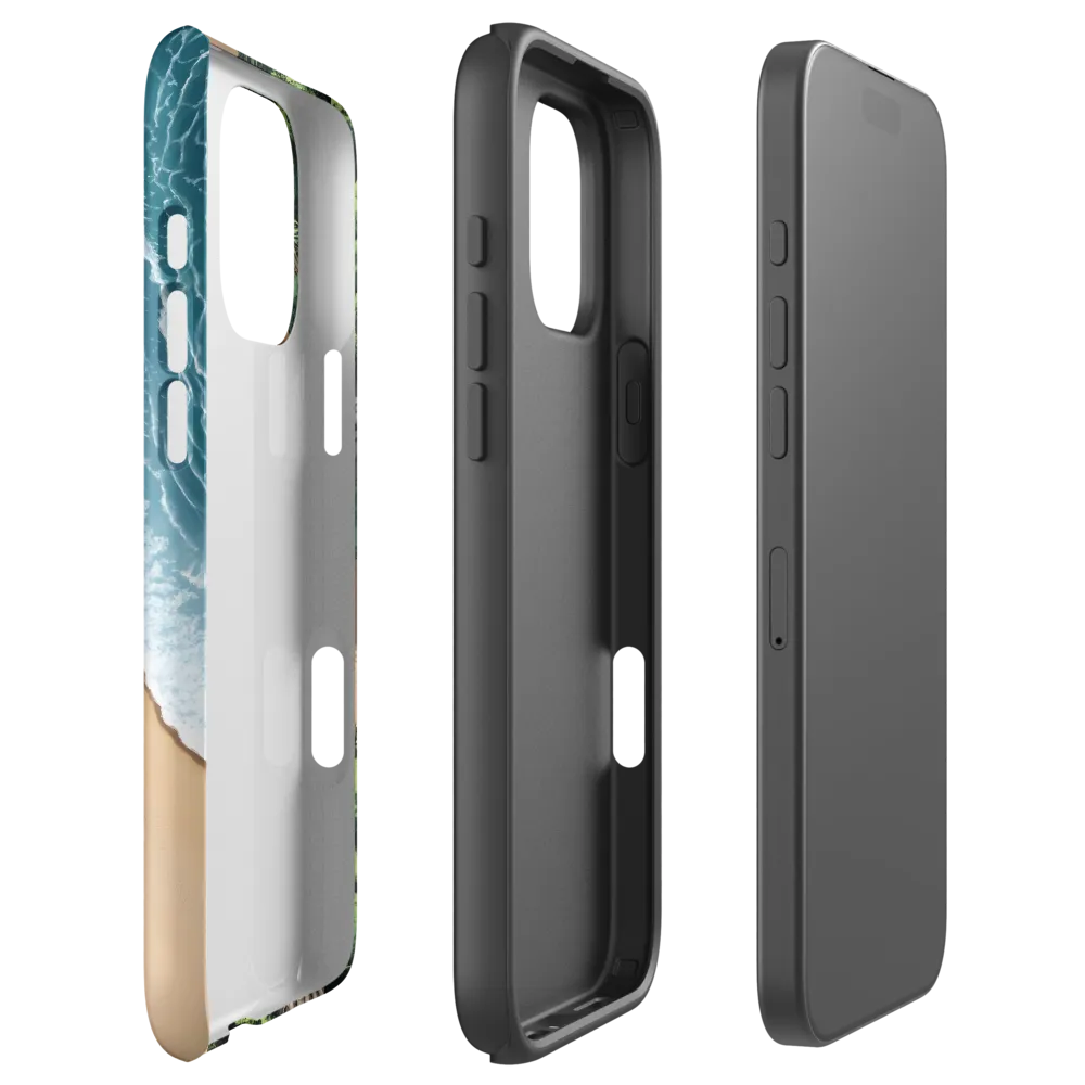 Aerial Beach Scene with Pool | Phone Case