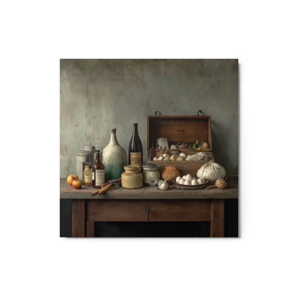 The Cottage Pantry 
 Metal Print | 12″x 12″
