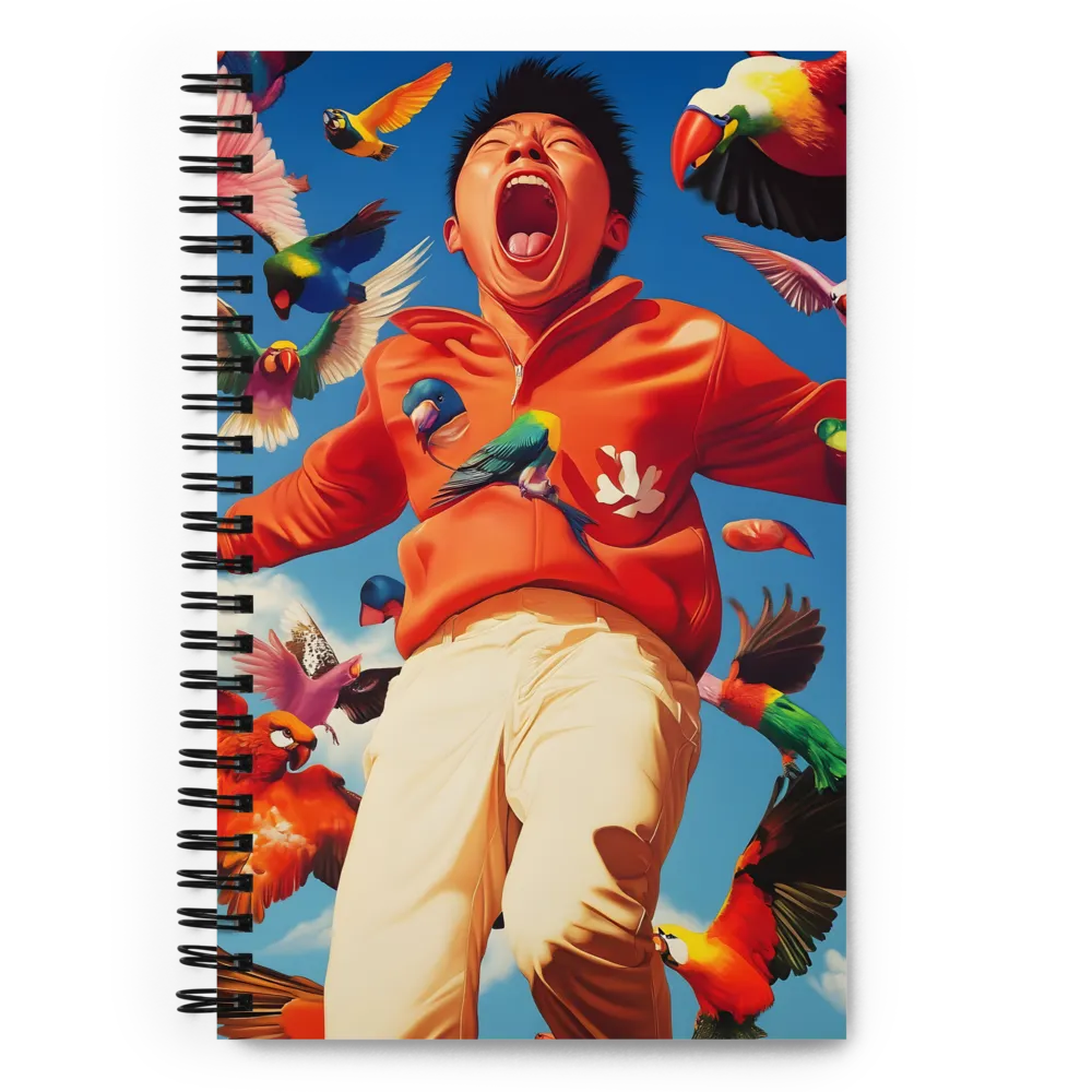 Exuberant Scream with Birds 
 Spiral Notebook | 140 pages