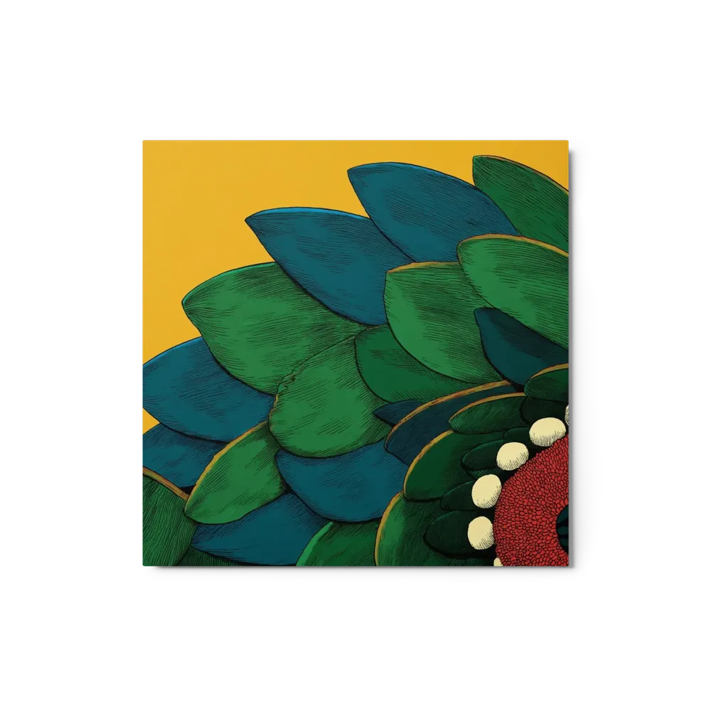 Teal and Green Bloom | Art Print