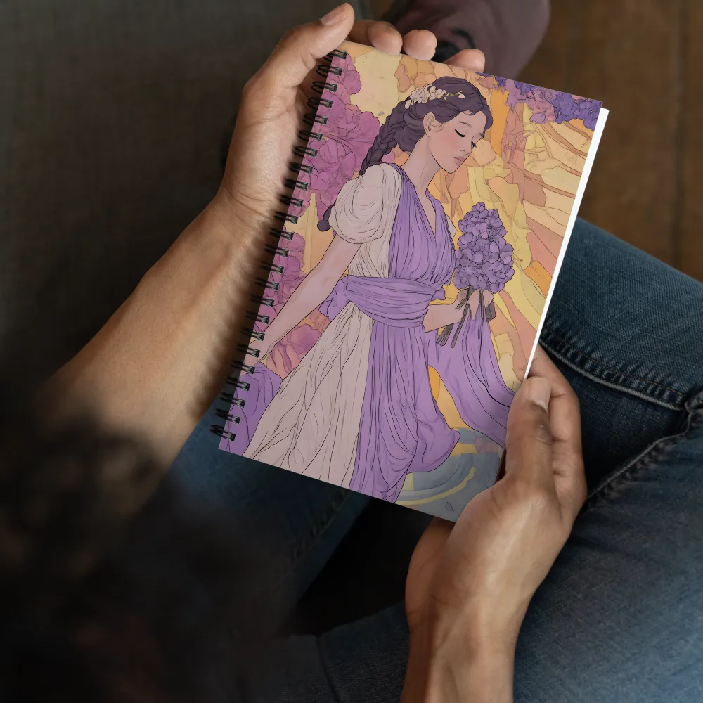 Art Nouveau Lilac Dream 
 Spiral Notebook | 140 pages