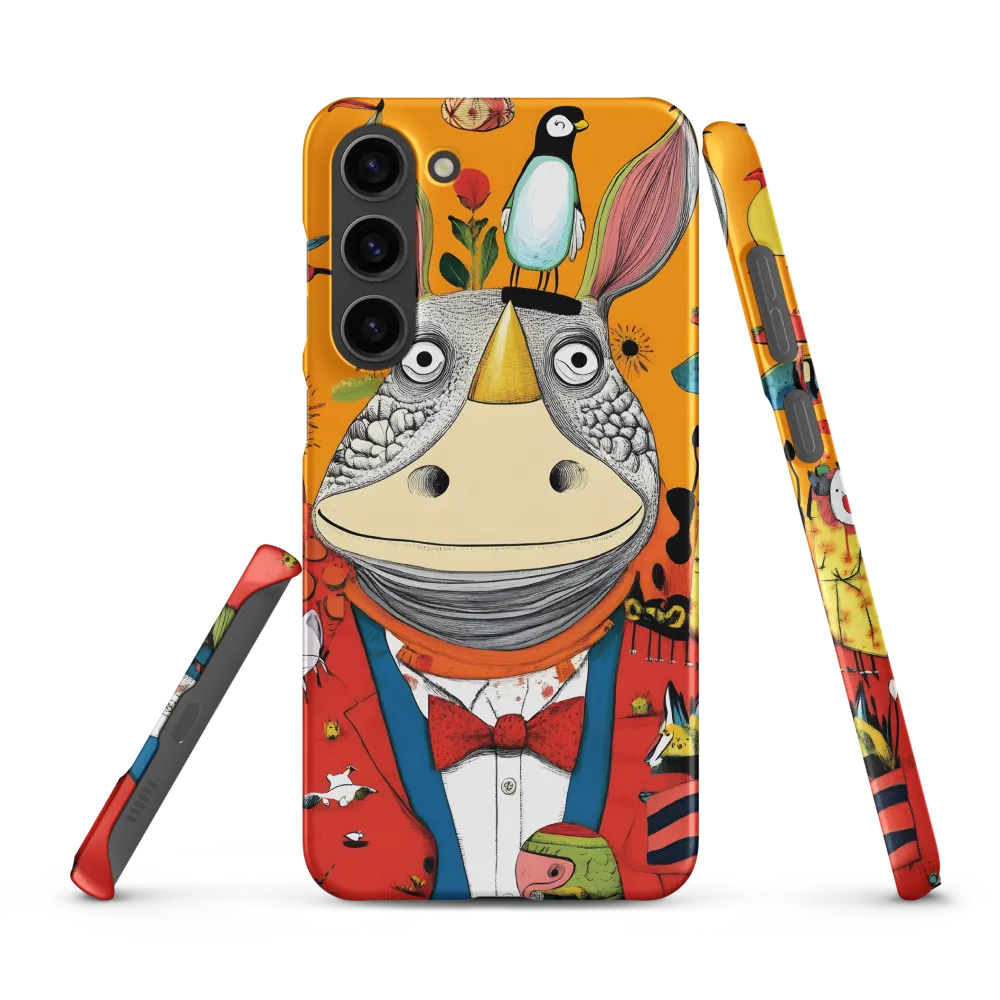 Whimsical Rhinoceros Illustration | Phone Case