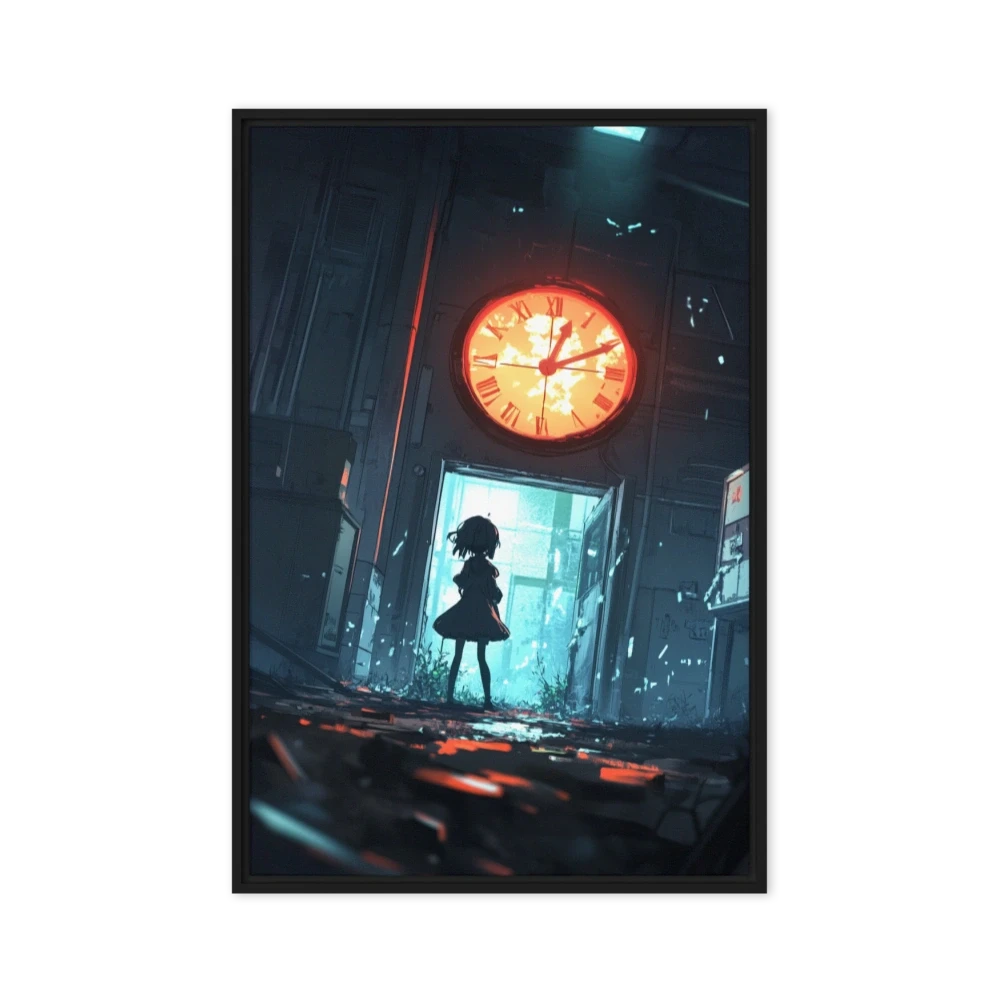Girl Silhouette with Clock