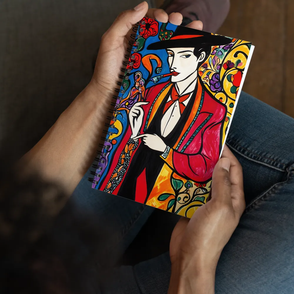 Art Deco Gentleman 
 Spiral Notebook | 140 pages