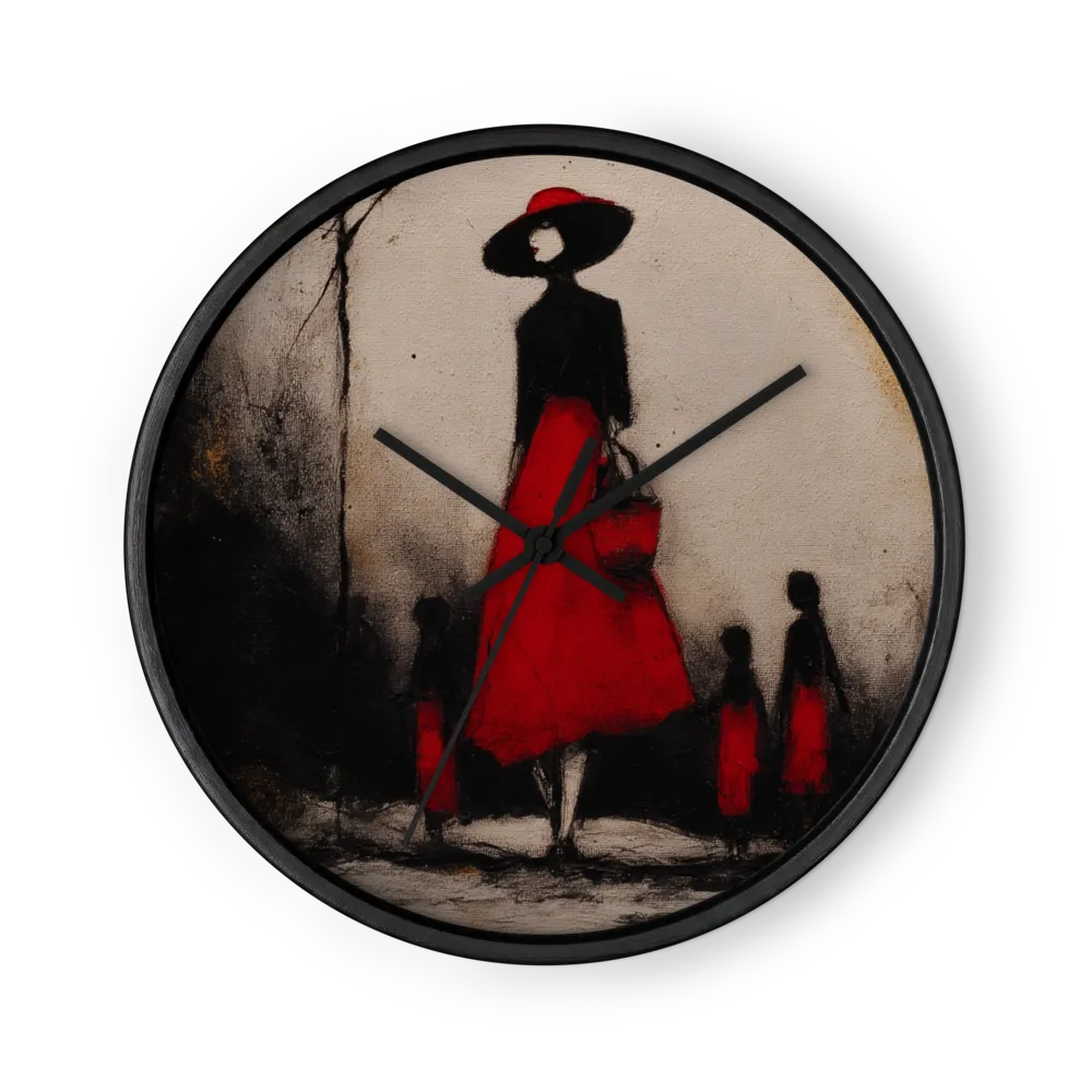 Mother and Children in Red