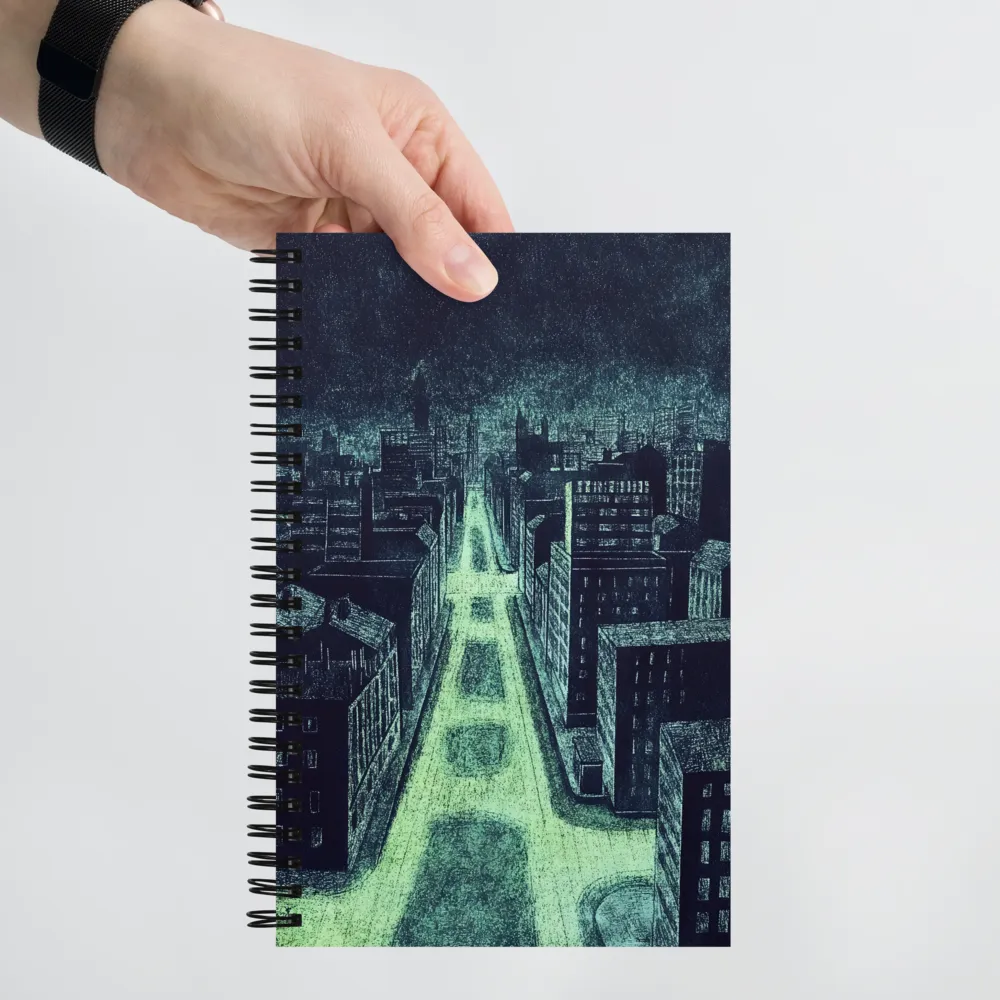 Neon Urban Depths 
 Spiral Notebook | 140 pages