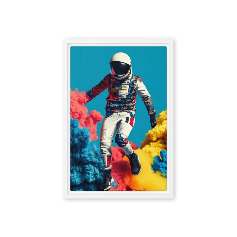 Astronaut Surrounded by Abstract Clouds