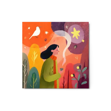 Radiant Sunwashed Gouache Wall Art — Golden Hour Hues