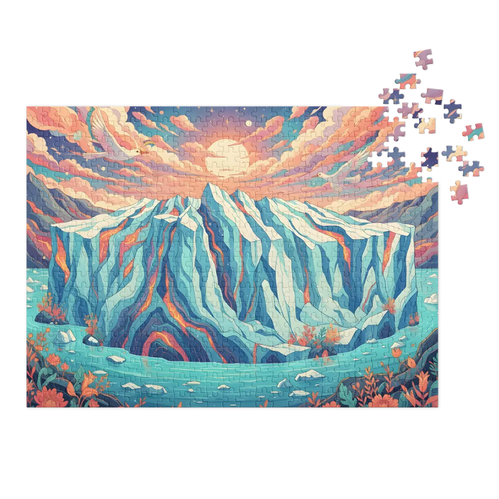 Paesaggio Sognante Ghiacciaio Pastello 
 Puzzle