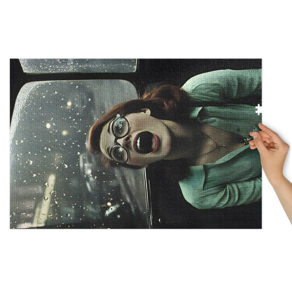 Rain-Soaked Expression 
 Jigsaw Puzzle in Tin Box