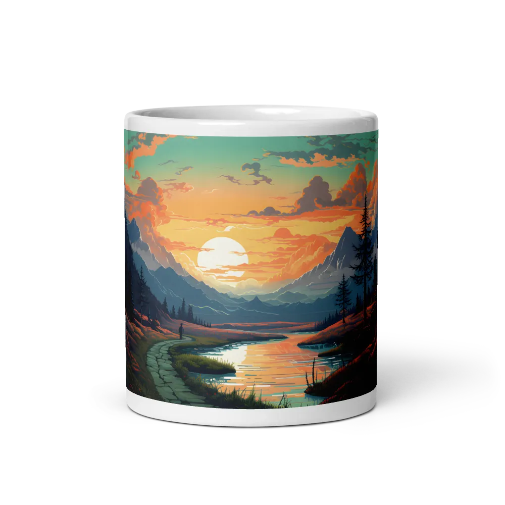 Tranquil Sunset Over the Majestic Mountains