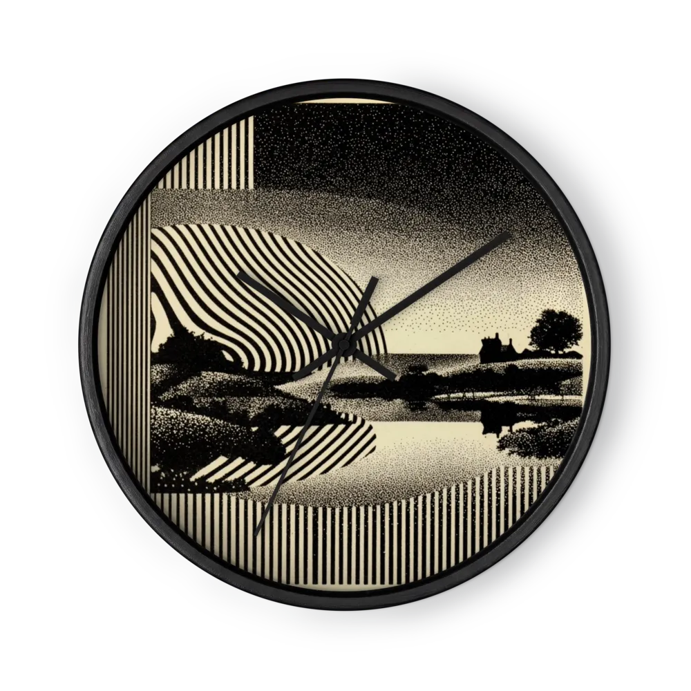 Optical River Landscape | Wall Clock