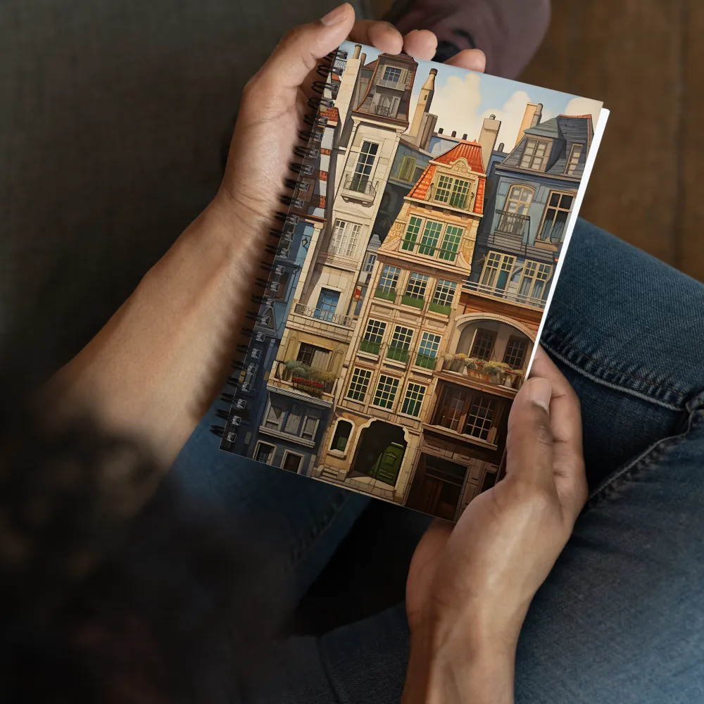 European Cityscape Layers 
 Spiral Notebook | 140 pages