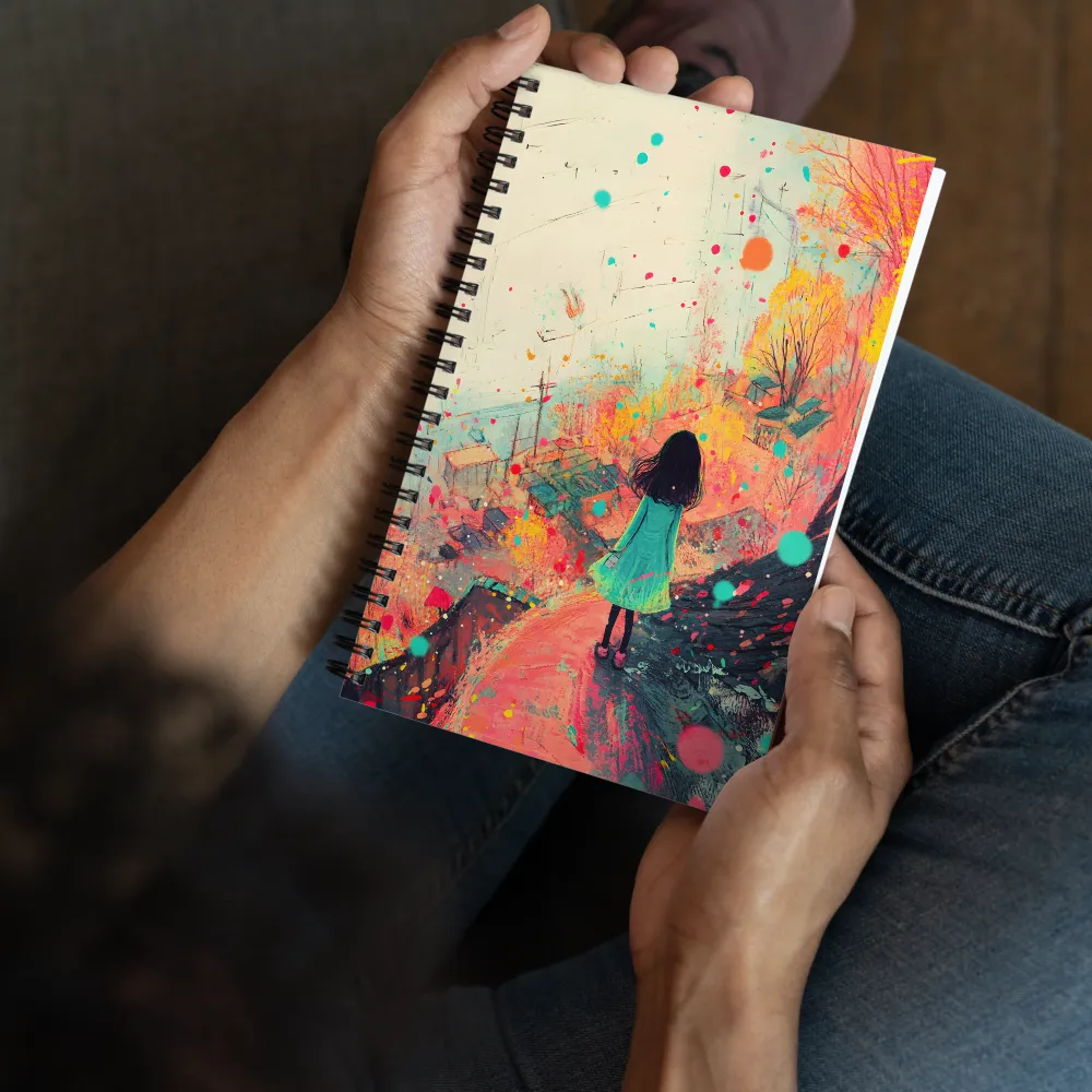 Overlooking the Colorful Village 
 Spiral Notebook | 140 pages