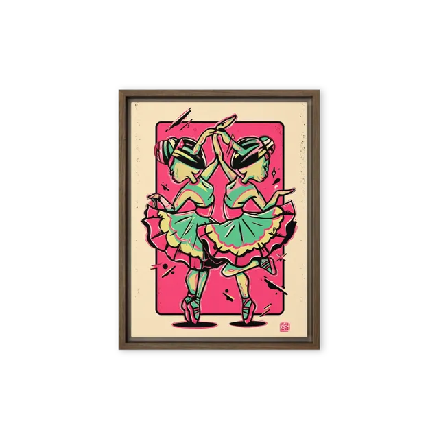 Dancing Twin Ballerinas | Art Print
