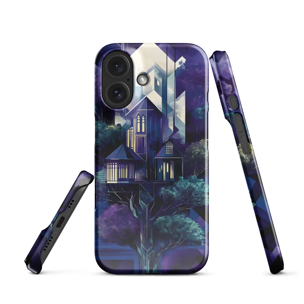Geometric Fantasy Tree Houses 
 iPhone 14 Pro | Tough Case
