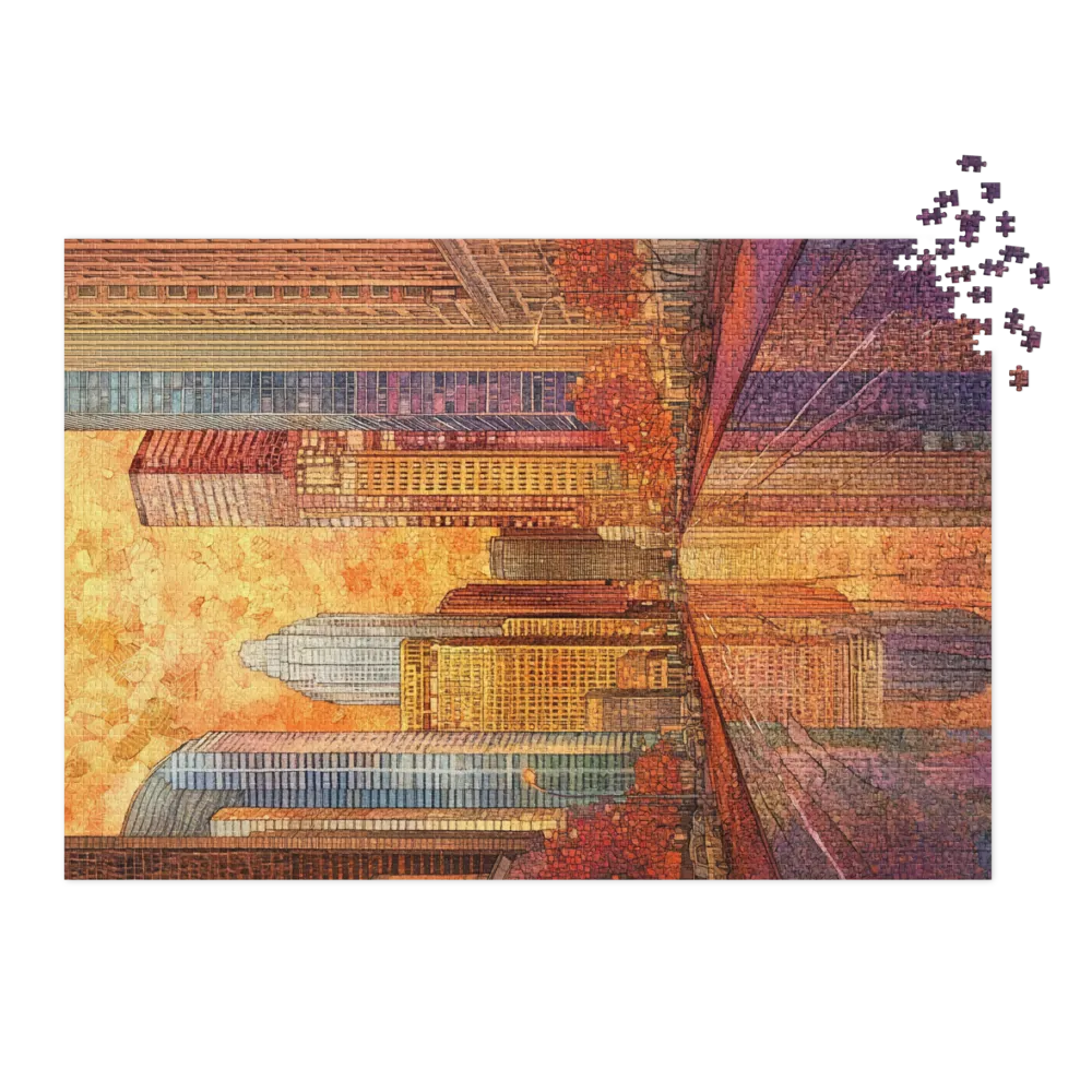 Vibrant Cityscape Reflection