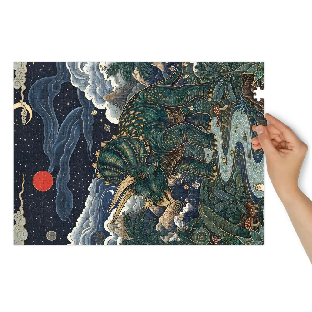 Starry Triceratops | Jigsaw Puzzles