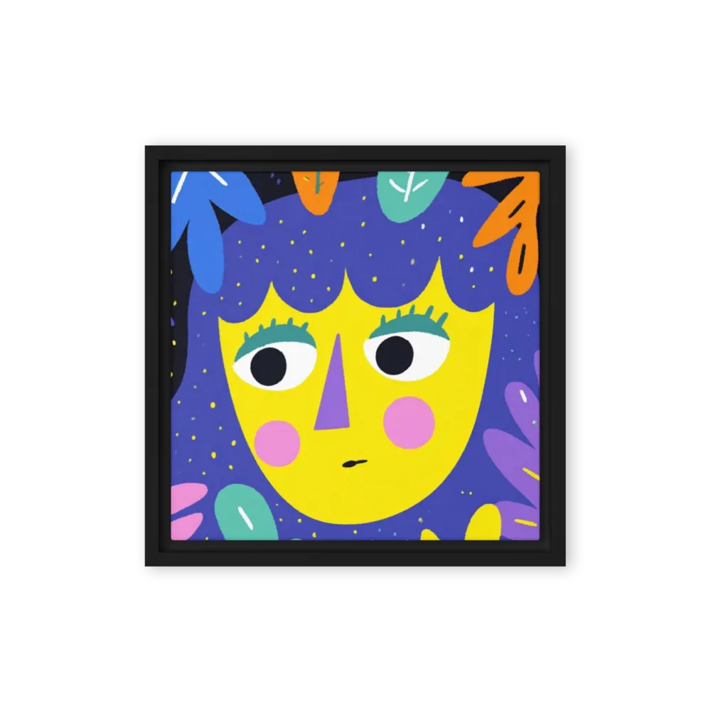 Girl in the Leaves 
 Poster with White Frame | 18″x 18″