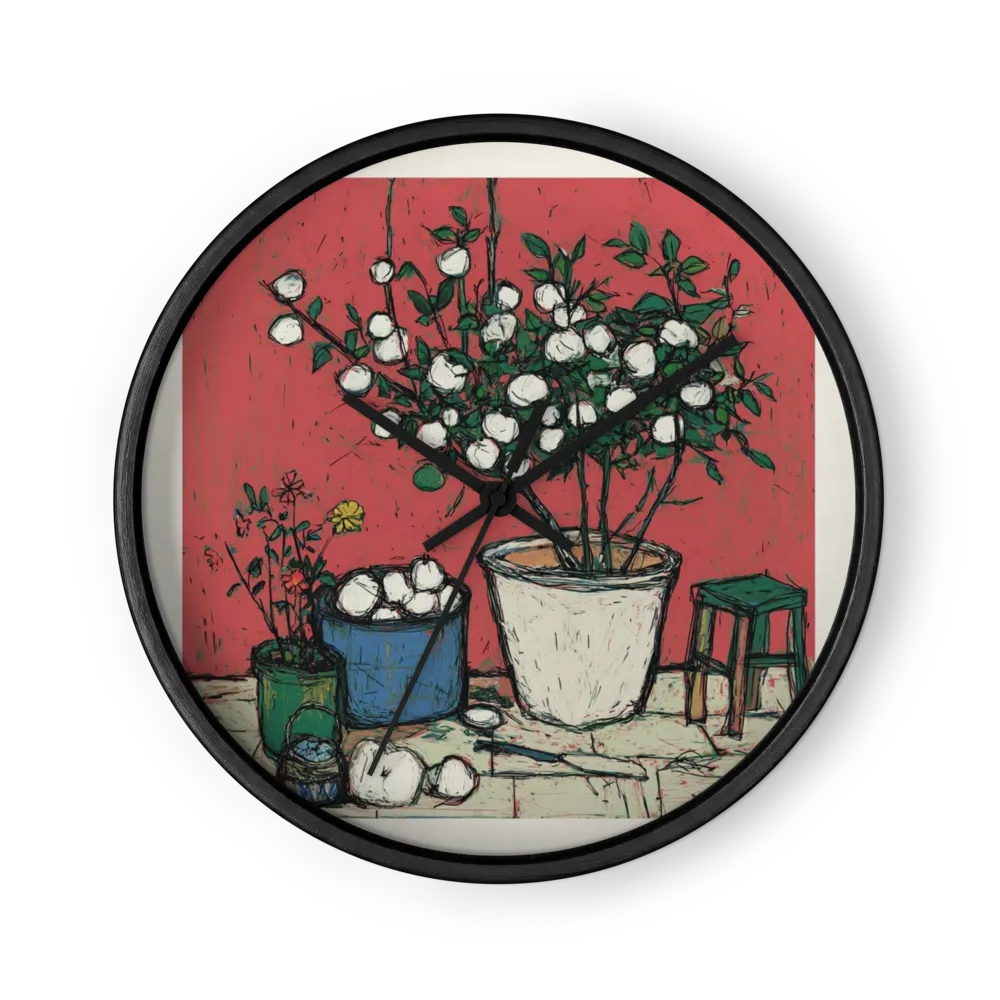 Cotton Plant and Red Wall