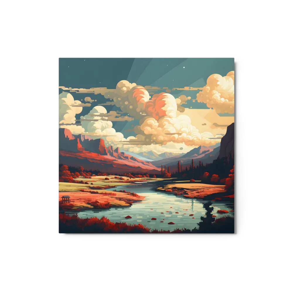 Sunset River Canyon 
 Canvas | 30″x 30″