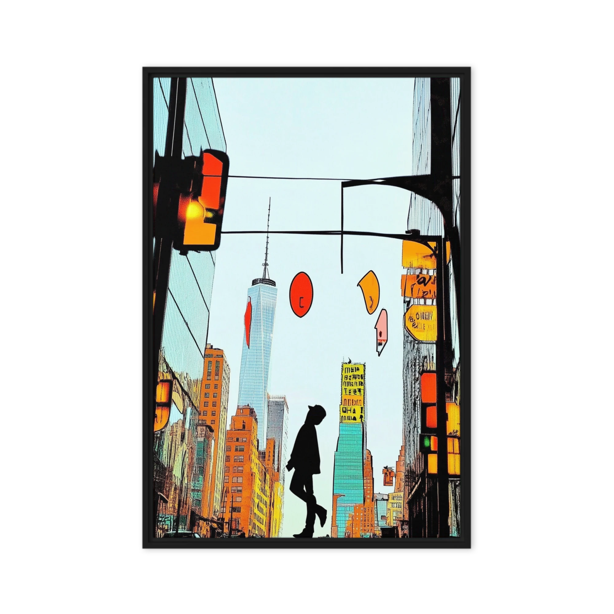 Surreal Cityscape with Silhouette