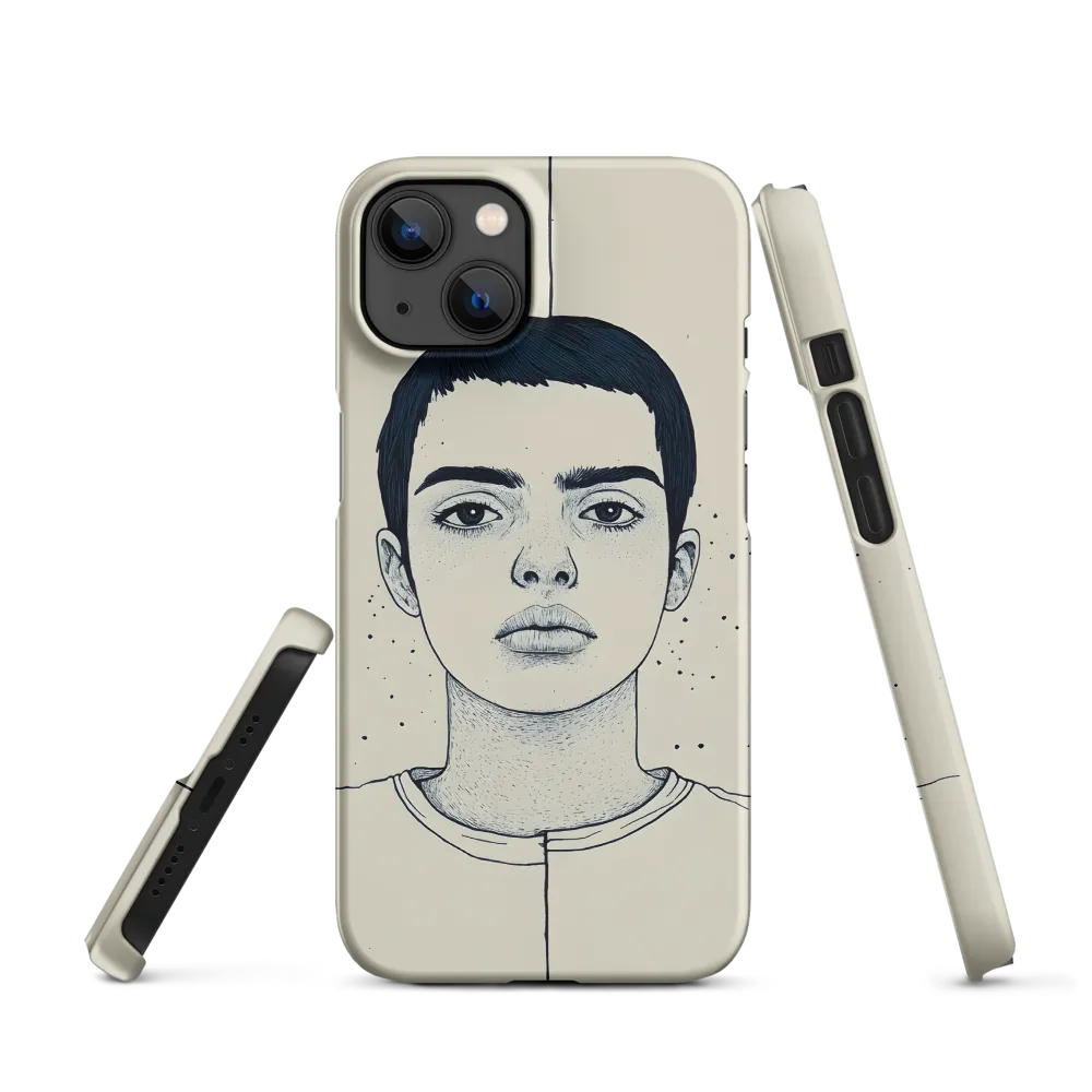 Female Portrait Ink Drawing | Phone Case