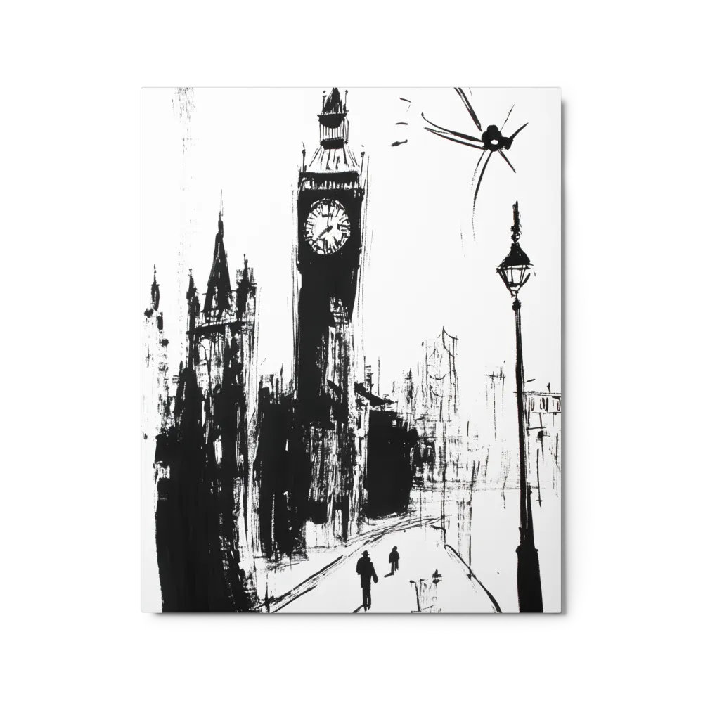 Time in London 
 Canvas with Brown Frame