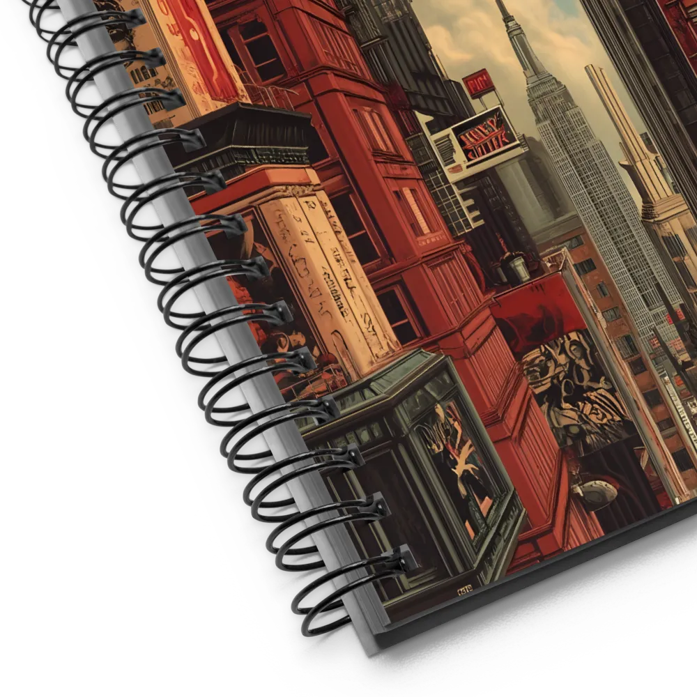 Echoes of Tomorrow: Retro-Futuristic Cityscape 
 Spiral Notebook | 140 pages