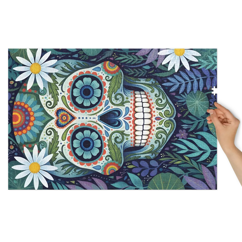 Floral Sugar Skull | Jigsaw Puzzles