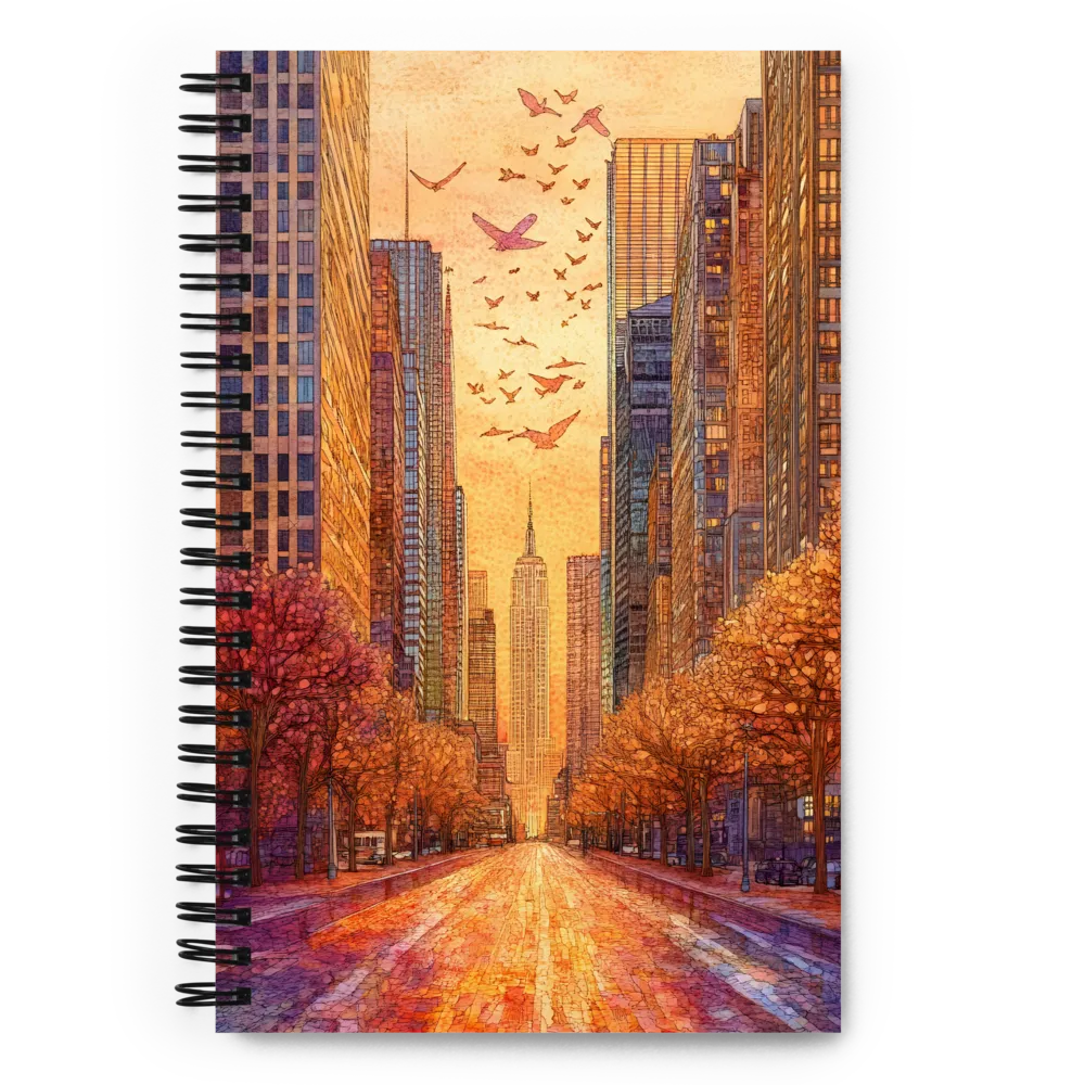 Autumn Flight Over Metropolis 
 Spiral Notebook | 140 pages