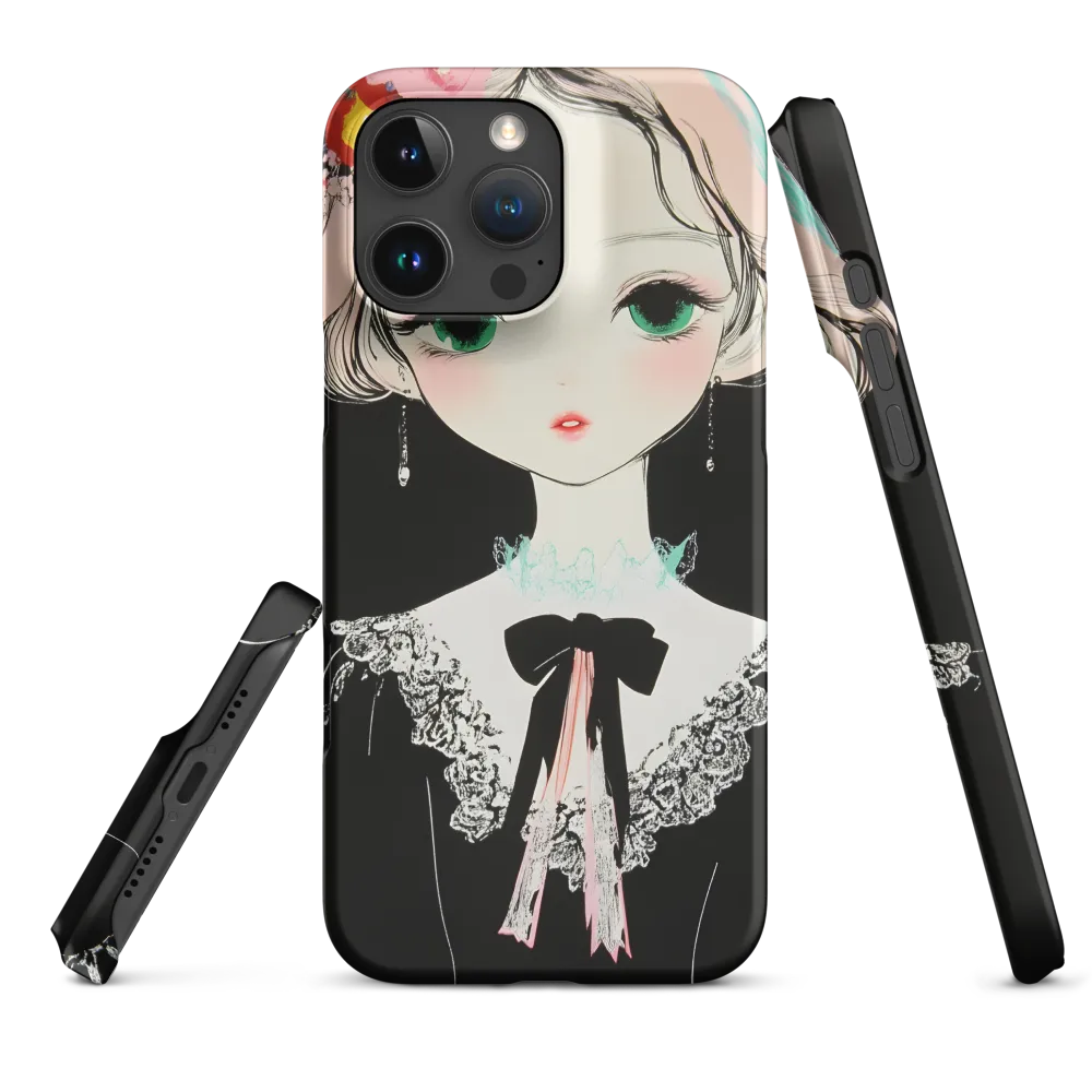 Portrait of a Female Figure with Floral Headpiece | Phone Case